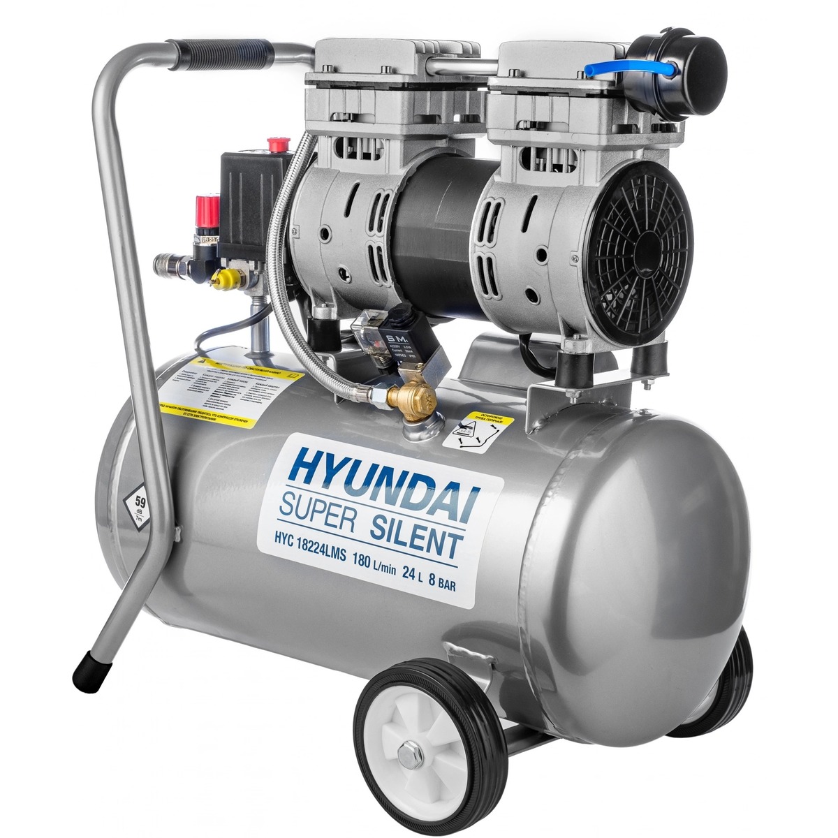 Компрессор поршневой Hyundai HYC 18224LMS (Цвет: Silver)