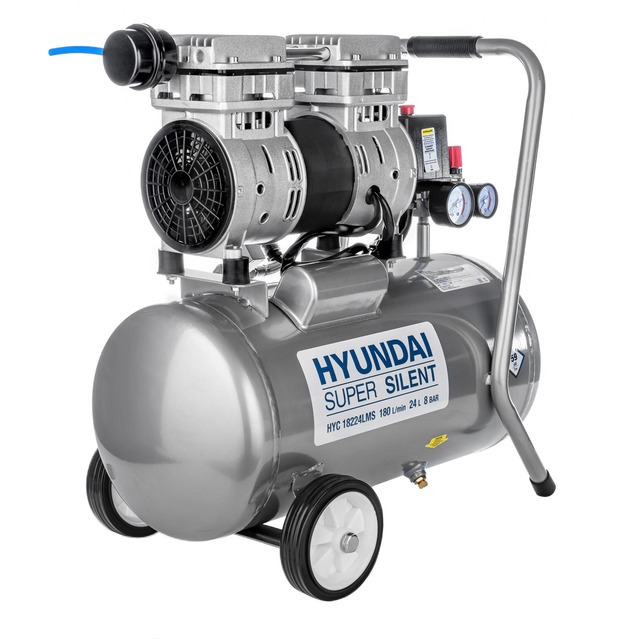 Компрессор поршневой Hyundai HYC 18224LMS (Цвет: Silver) Компрессор поршневой Hyundai HYC 18224LMS (Цвет: Silver)