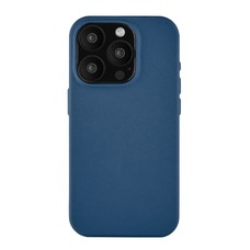Чехол-накладка uBear Capital Leather Mag Case для смартфона Apple iPhone 15 Pro (Цвет: Dark Blue)