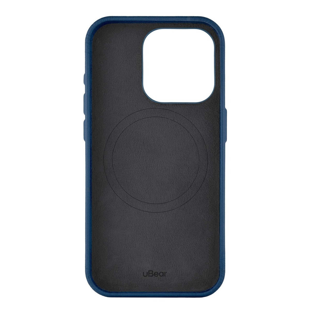 Чехол-накладка uBear Capital Leather Mag Case для смартфона Apple iPhone 15 Pro (Цвет: Dark Blue)