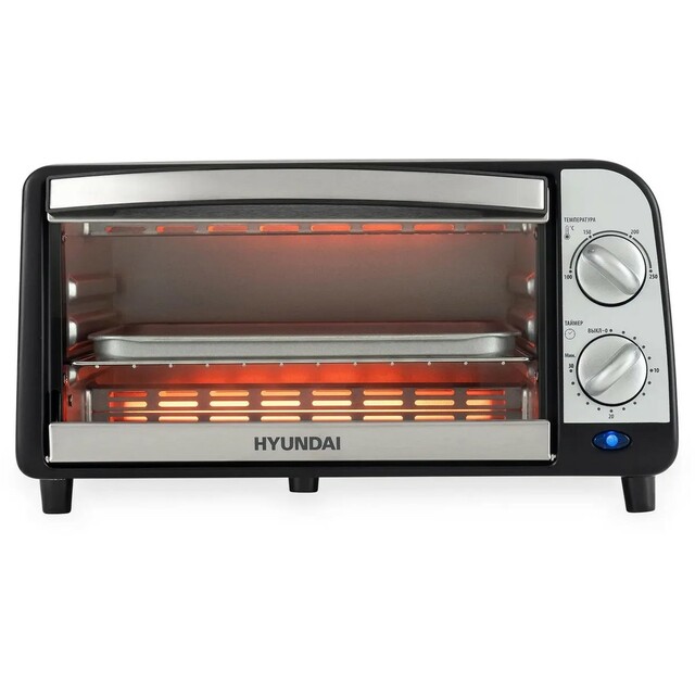 Мини-печь Hyundai MIO-HY071 (Цвет: Silver / Black) Мини-печь Hyundai MIO-HY071 (Цвет: Silver / Black)