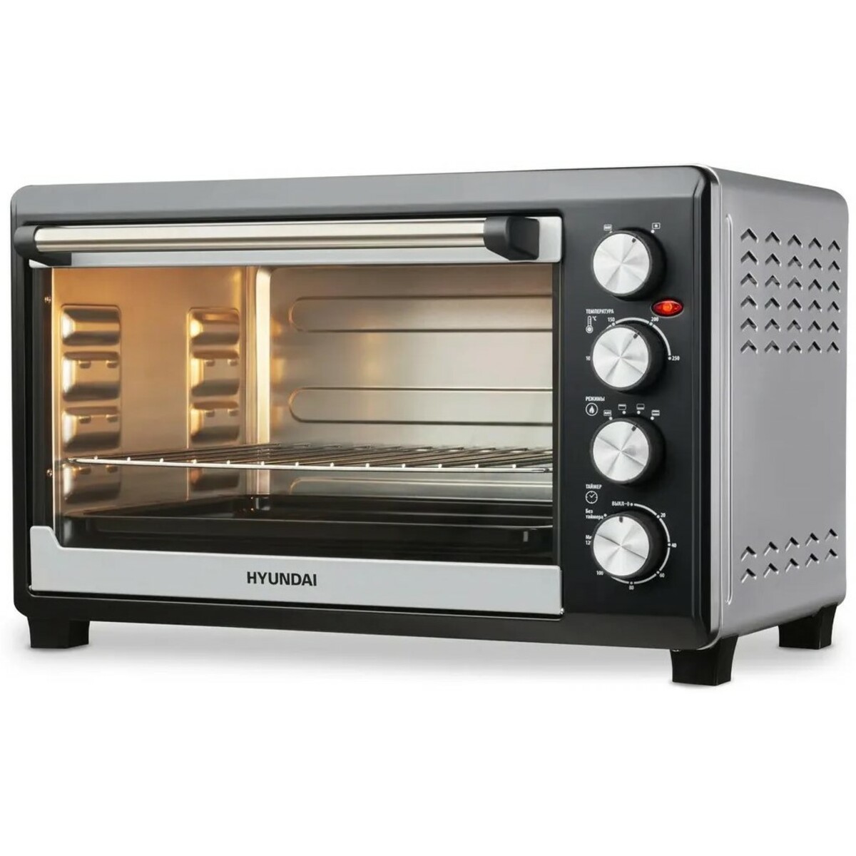 Мини-печь Hyundai MIO-HY075 (Цвет: Silver / Black)