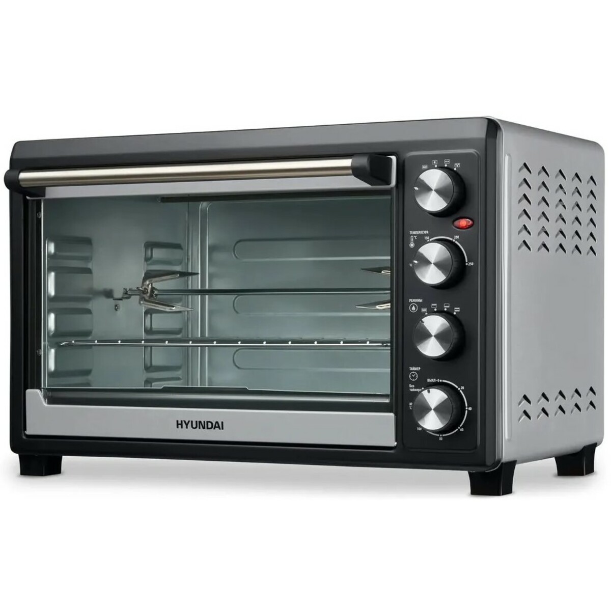 Мини-печь Hyundai MIO-HY076 (Цвет: Black/Silver)