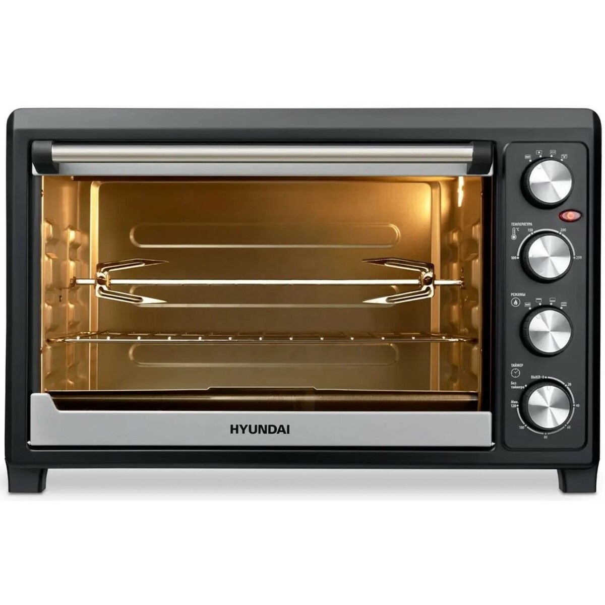 Мини-печь Hyundai MIO-HY076 (Цвет: Black/Silver)