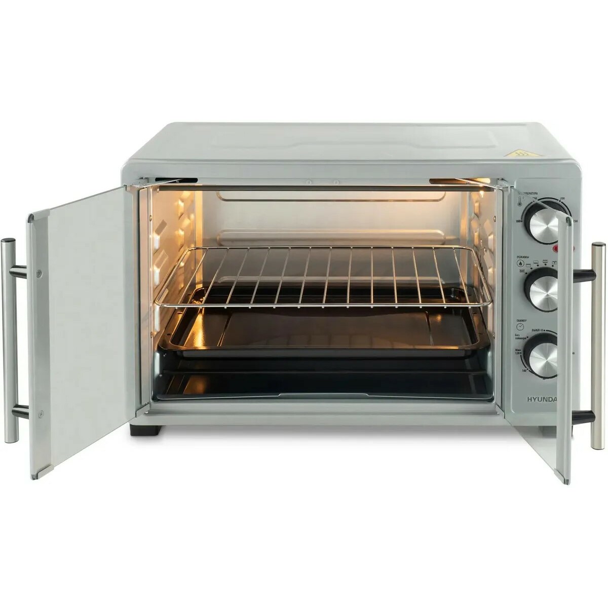 Мини-печь Hyundai MIO-HY077 (Цвет: Silver)