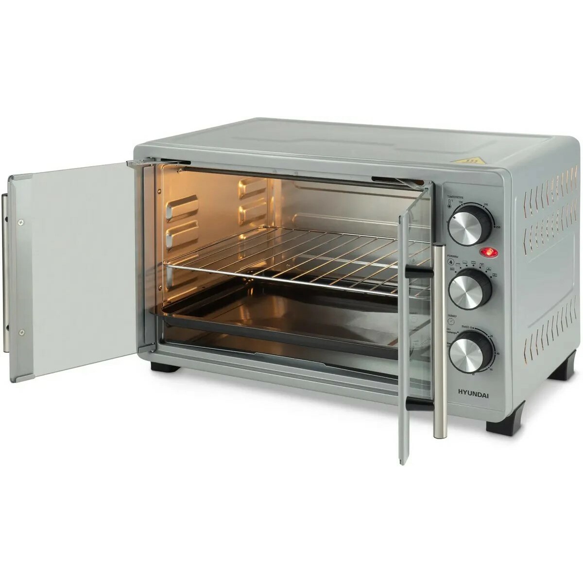 Мини-печь Hyundai MIO-HY077 (Цвет: Silver)
