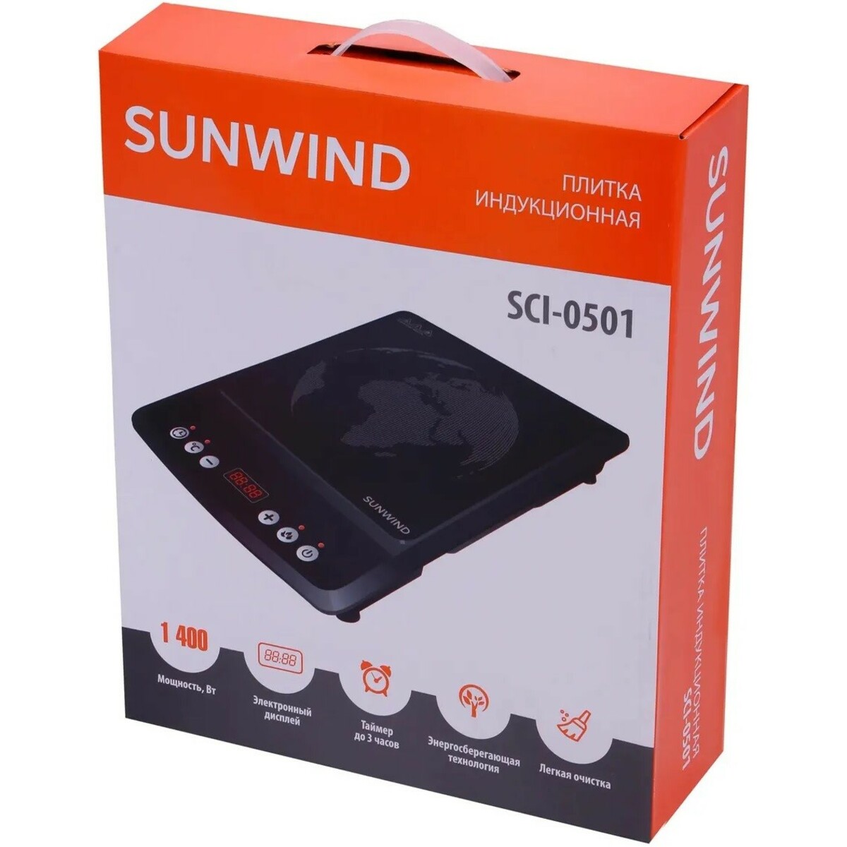 Плита электрическая SunWind SCI-0501, черный 