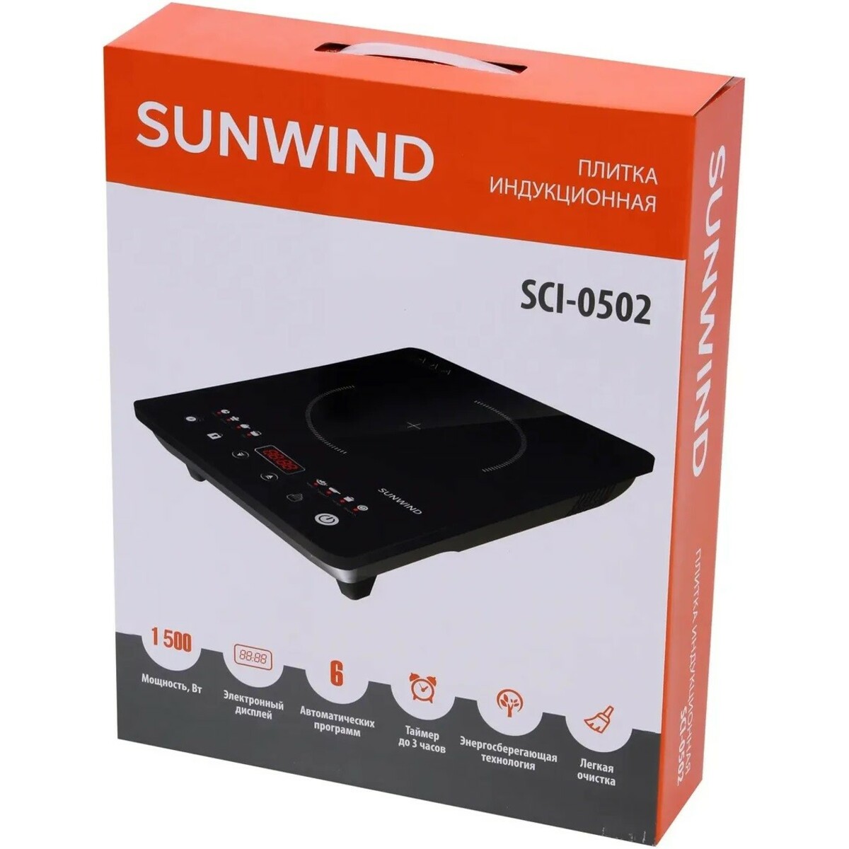 Плита электрическая SunWind SCI-0502, черный 