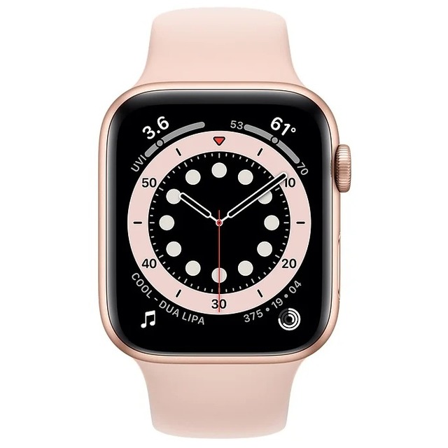 Умные часы Apple Watch Series 6 GPS 44mm Aluminum Case with Sport Band (Цвет: Gold/Pink Sand)