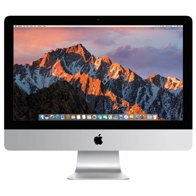Моноблок Apple iMac MHK03RU / A 21.5 Full HD i5 7360U (2.3) / 8Gb / SSD256Gb / Iris Graphics 640 / CR / macOS / GbitEth / WiFi / BT / клавиатура / мышь / Cam / серебристый / черный 1920x1080