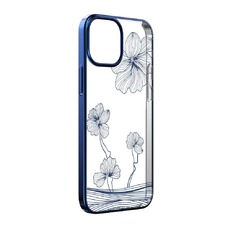 Чехол-накладка Devia Crystal Flora Series Case для iPhone 13 (Цвет: Navy Blue)