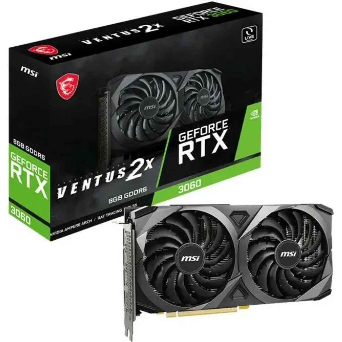 Видеокарта MSI GeForce RTX 3060 VENTUS 2X 8G 