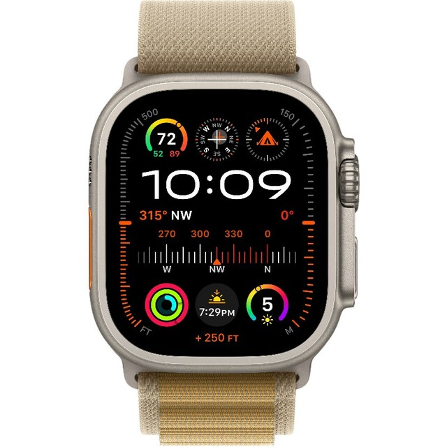 Умные часы Apple Watch Ultra 2 (2024) 49mm Titanium Case with Alpine Loop M (Цвет: Natural/Tan)