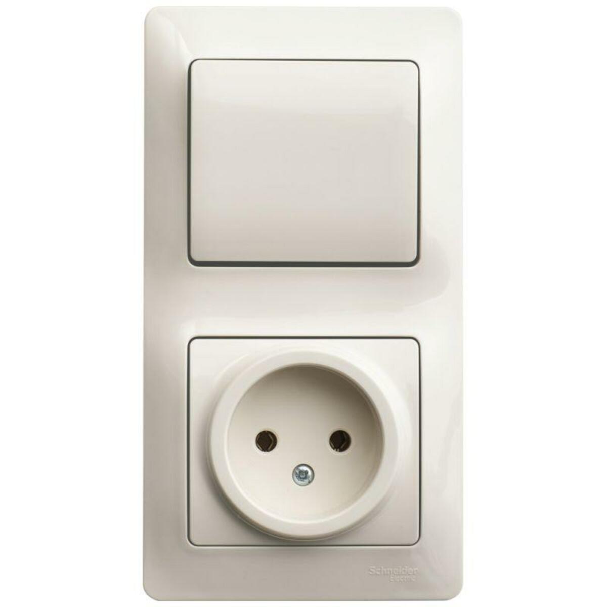 Блок Schneider Electric GSL000260 Glossa (Цвет: Beige)