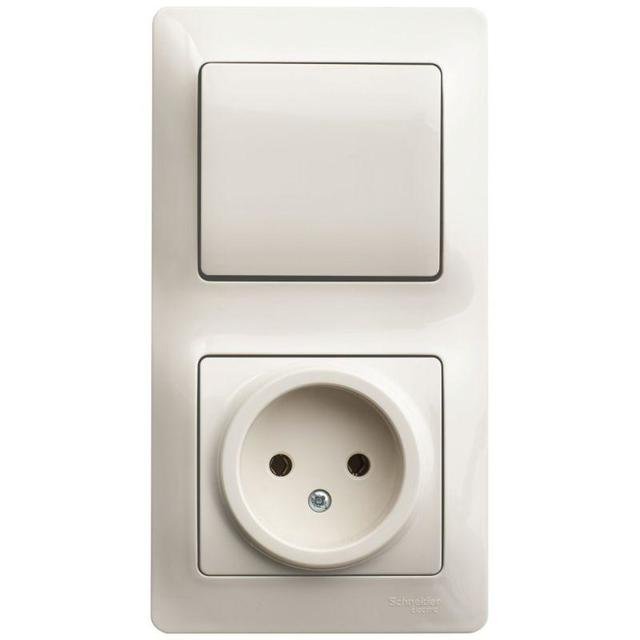 Блок Schneider Electric GSL000260 Glossa (Цвет: Beige)