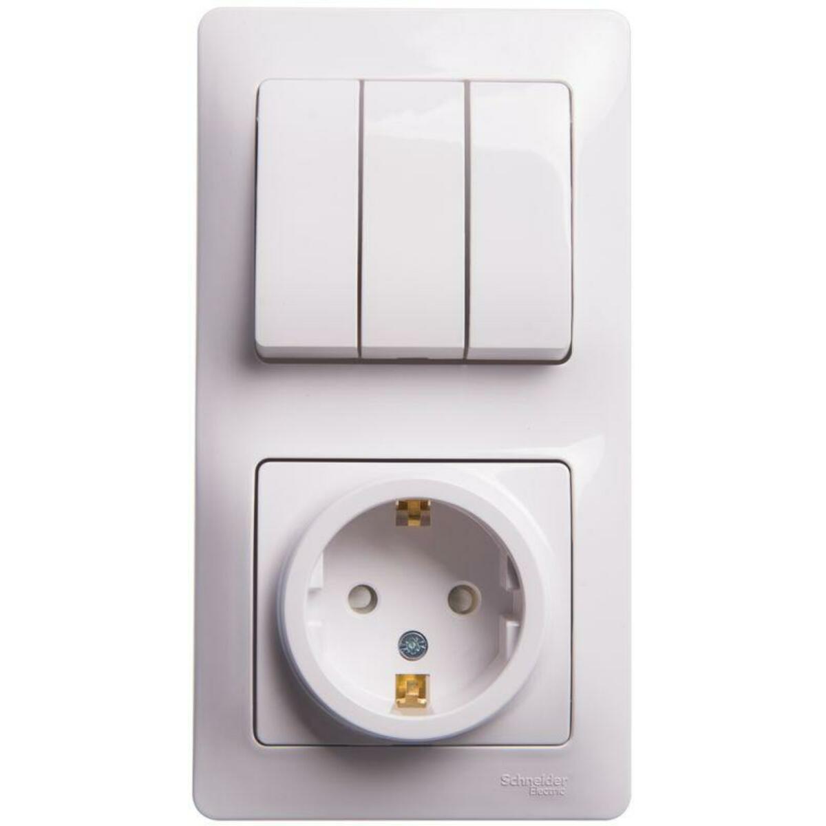 Блок Schneider Electric GSL000178 Glossa (Цвет: White)