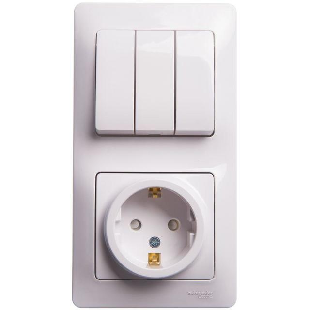 Блок Schneider Electric GSL000178 Glossa (Цвет: White)