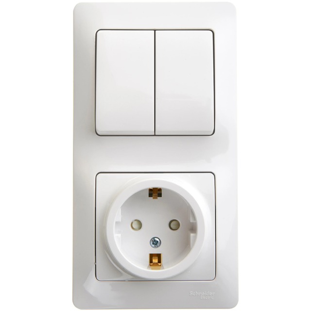 Блок Schneider Electric GSL000174 Glossa (Цвет: White)