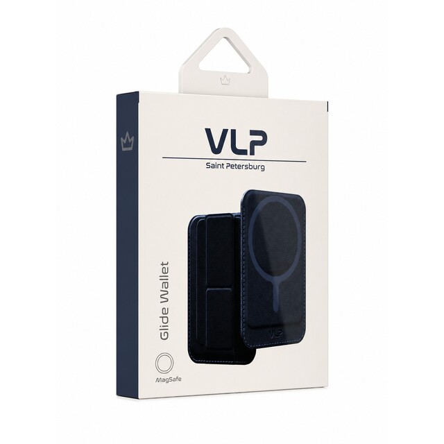Картхолдер VLP Glide Wallet из экокожи с MagSafe, синий