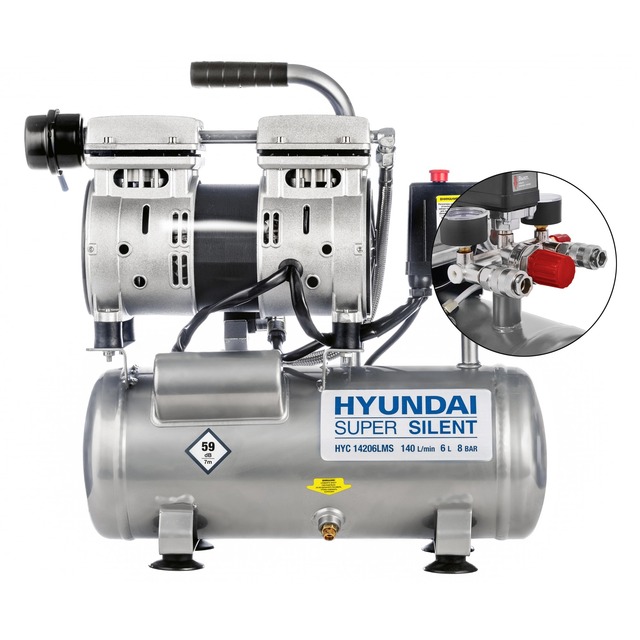 Компрессор поршневой Hyundai HYC 14206LMS (Цвет: Silver)