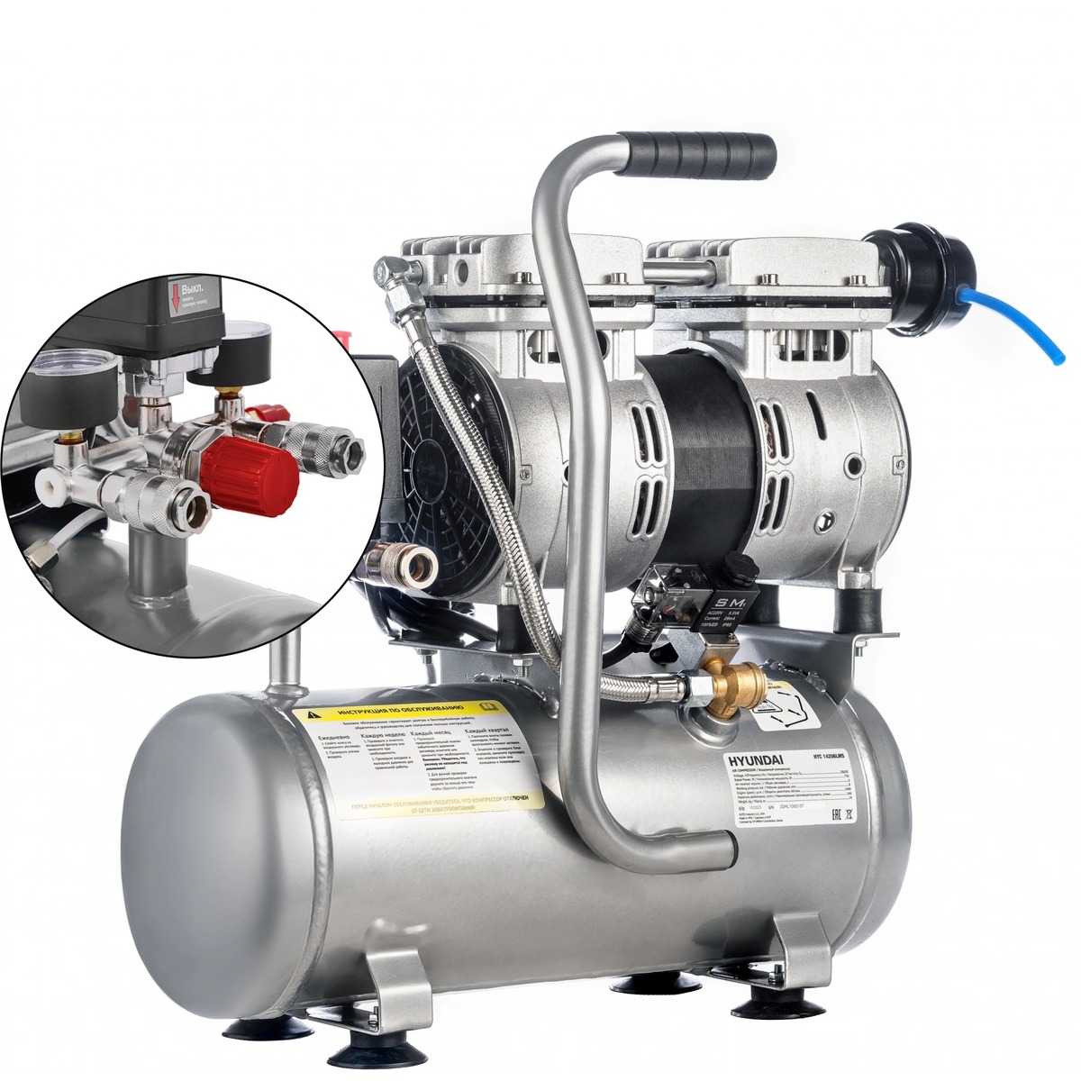 Компрессор поршневой Hyundai HYC 14206LMS (Цвет: Silver)