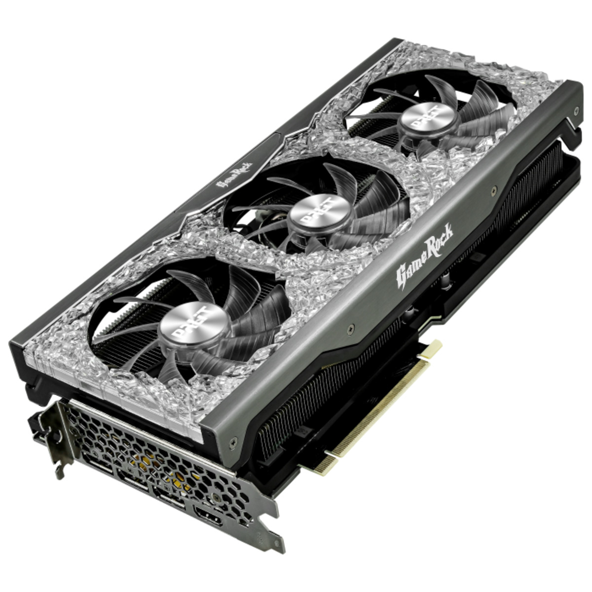 Видеокарта Palit PCI-E 4.0 PA-RTX3070 GAMEROCK 8G V1 LHR NVIDIA GeForce RTX 3070 8192Mb 256 GDDR6 1500 / 14000 / HDMIx1 / DPx3 / HDCP Ret