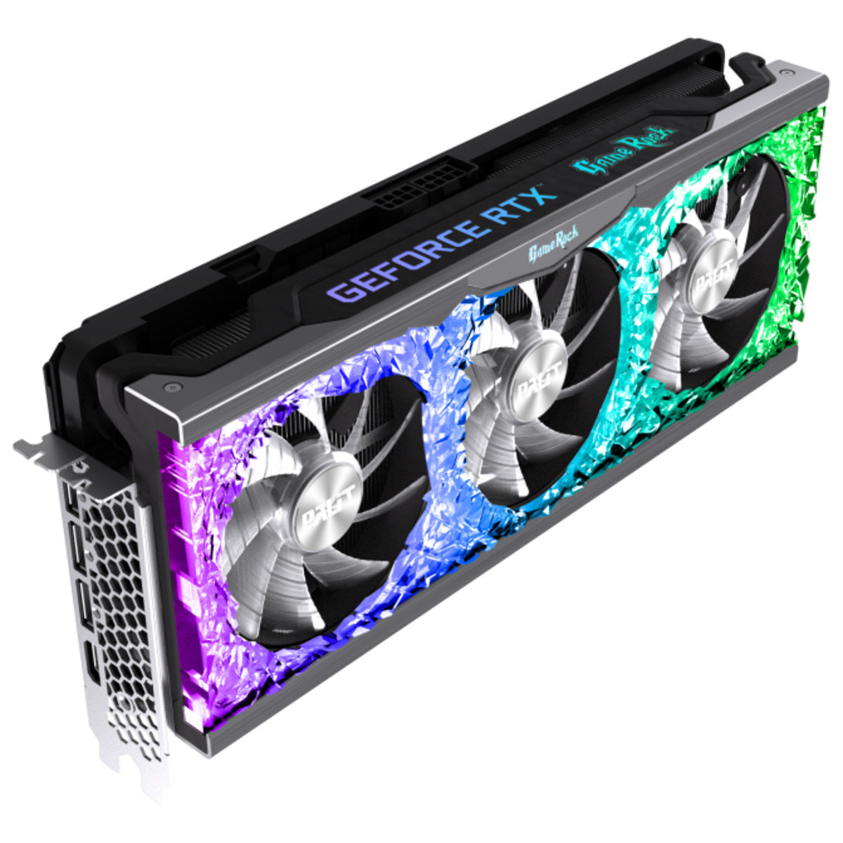 Видеокарта Palit PCI-E 4.0 PA-RTX3070 GAMEROCK 8G V1 LHR NVIDIA GeForce RTX 3070 8192Mb 256 GDDR6 1500 / 14000 / HDMIx1 / DPx3 / HDCP Ret