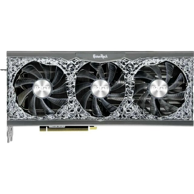 Видеокарта Palit PCI-E 4.0 PA-RTX3070 GAMEROCK 8G V1 LHR NVIDIA GeForce RTX 3070 8192Mb 256 GDDR6 1500/14000/HDMIx1/DPx3/HDCP Ret