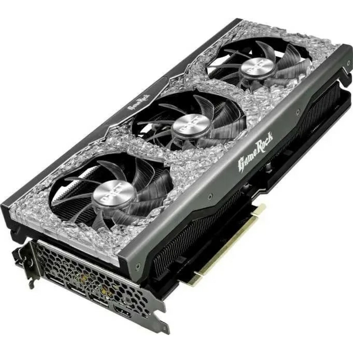 Видеокарта Palit PCI-E 4.0 PA-RTX3070 GAMEROCK 8G V1 LHR NVIDIA GeForce RTX 3070 8192Mb 256 GDDR6 1500/14000/HDMIx1/DPx3/HDCP Ret