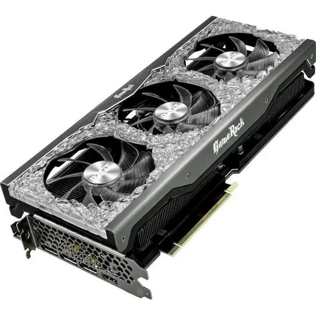 Видеокарта Palit PCI-E 4.0 PA-RTX3070 GAMEROCK 8G V1 LHR NVIDIA GeForce RTX 3070 8192Mb 256 GDDR6 1500/14000/HDMIx1/DPx3/HDCP Ret
