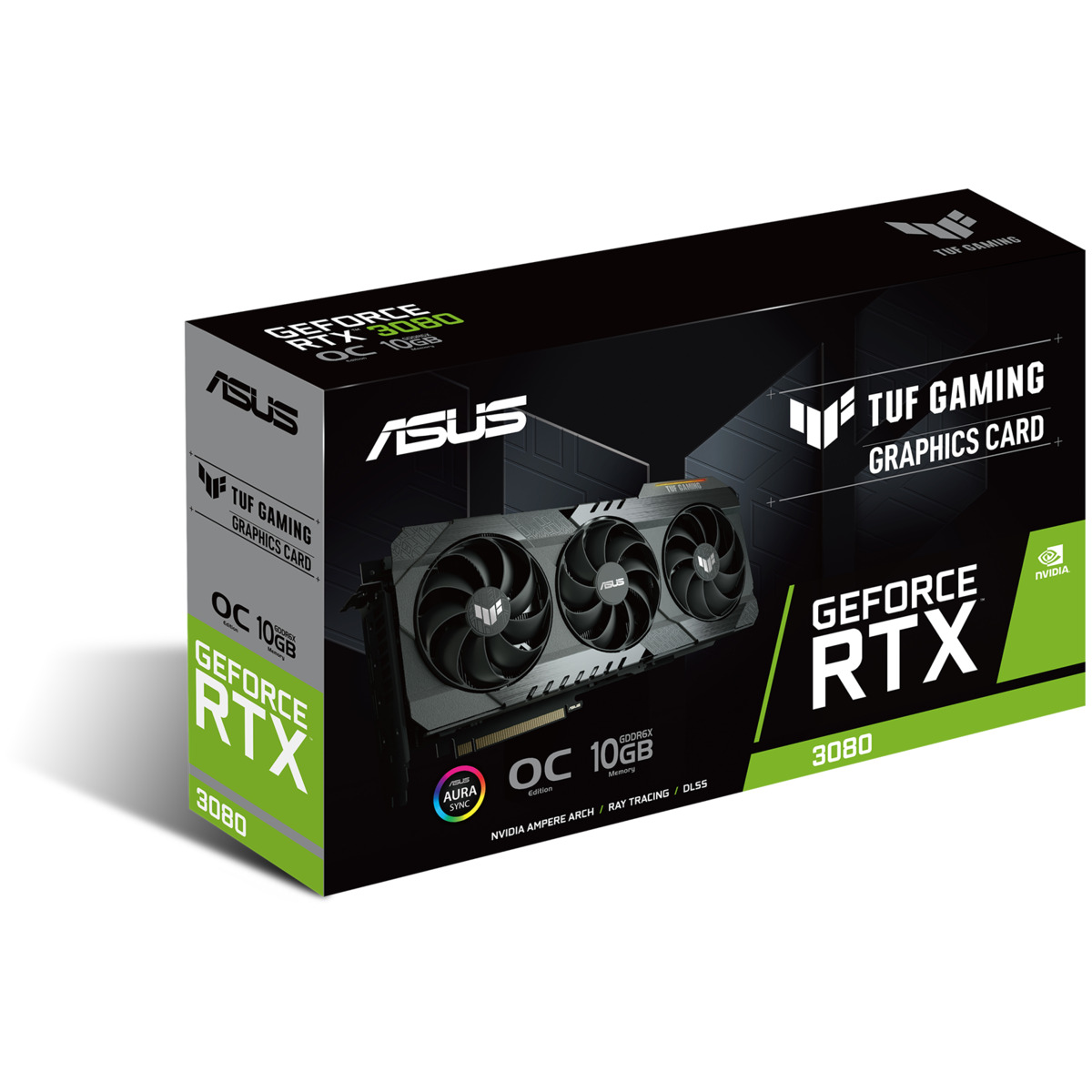 Видеокарта ASUS PCI-E 4.0 TUF-RTX3080-O10G-V2-GAMING LHR NVIDIA GeForce RTX 3080 10240Mb 320 GDDR6X 1440 / 19000 / HDMIx2 / DPx3 / HDCP Ret