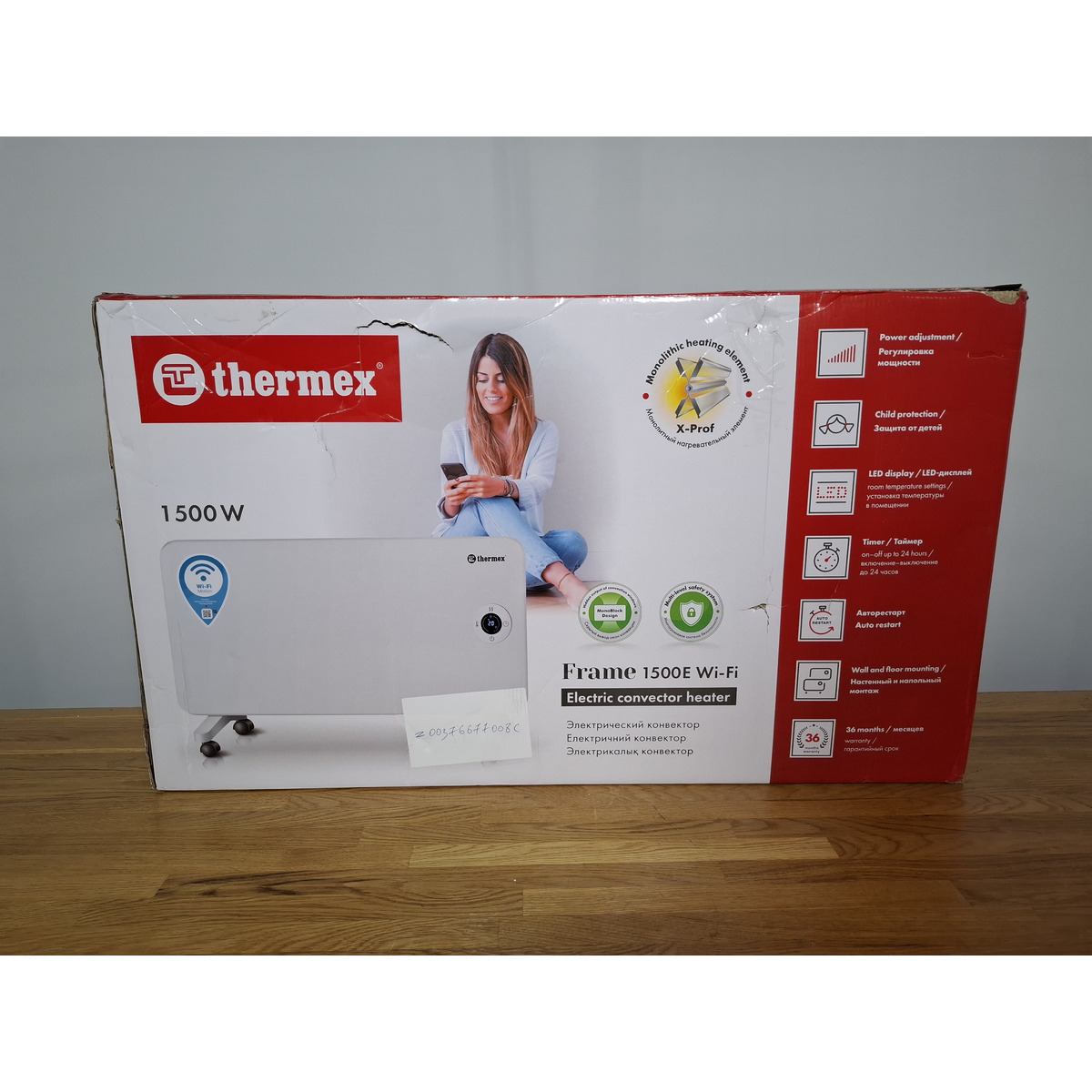 Конвектор Thermex Frame 1500E Wi-Fi (Цвет: White)