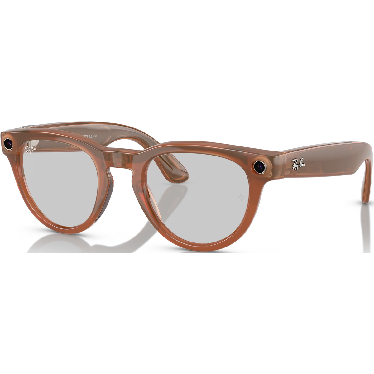 Умные очки Ray-Ban Meta Headliner RW4009 (Цвет: Shiny Caramel / Transitions Sapphire)