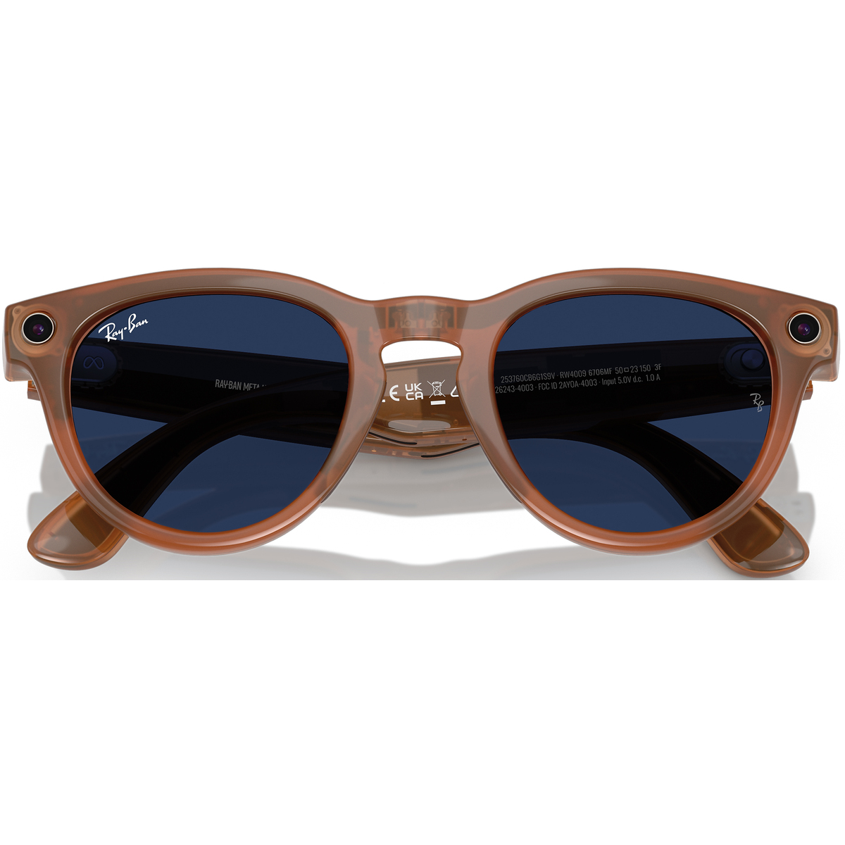 Умные очки Ray-Ban Meta Headliner RW4009 (Цвет: Shiny Caramel / Transitions Sapphire)