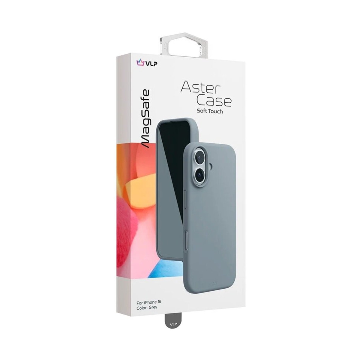 Чехол-накладка VLP Aster Case with MagSafe для смартфона Apple iPhone 16 (Цвет: Grey)