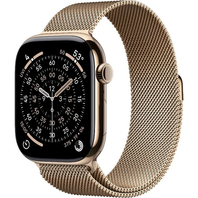 Умные часы Apple Watch Series 11 46mm Titanium Case with Milanese Loop M / L (Цвет: Gold) Умные часы Apple Watch Series 11 46mm Titanium Case with Milanese Loop M / L (Цвет: Gold)