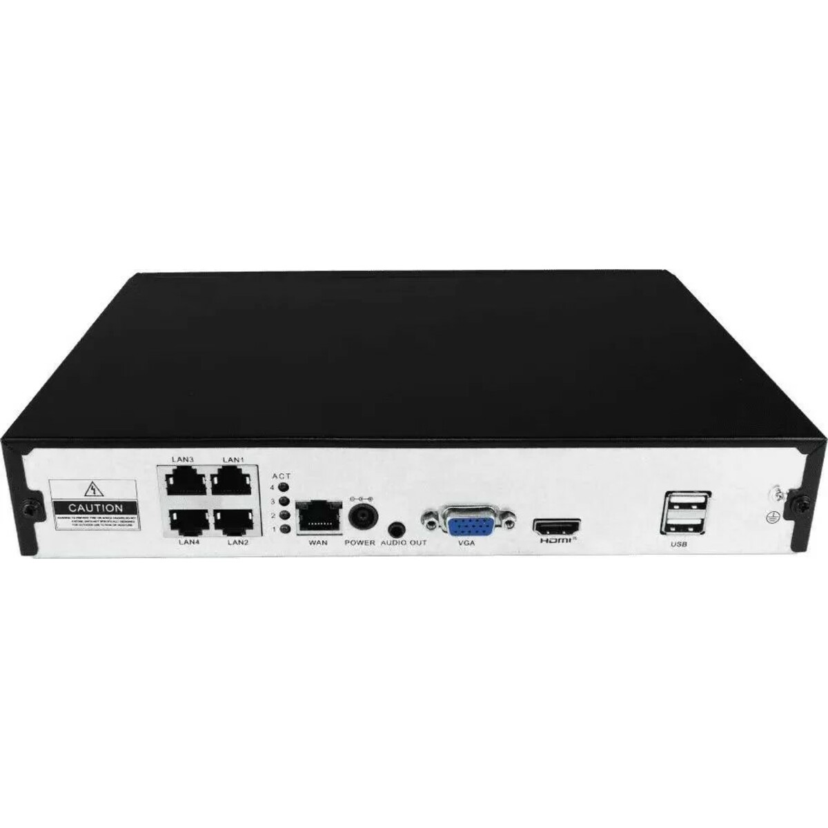 Видеорегистратор цифровой (IP) Trassir NVR-1104P V2, черный