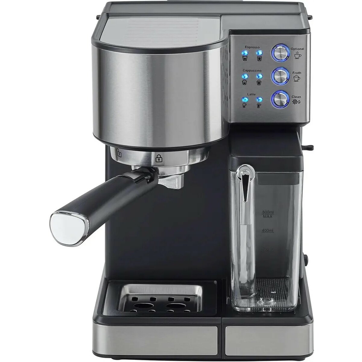 Кофеварка рожковая Polaris PCM 1536E Adore Cappuccino (Цвет: Inox/Black)