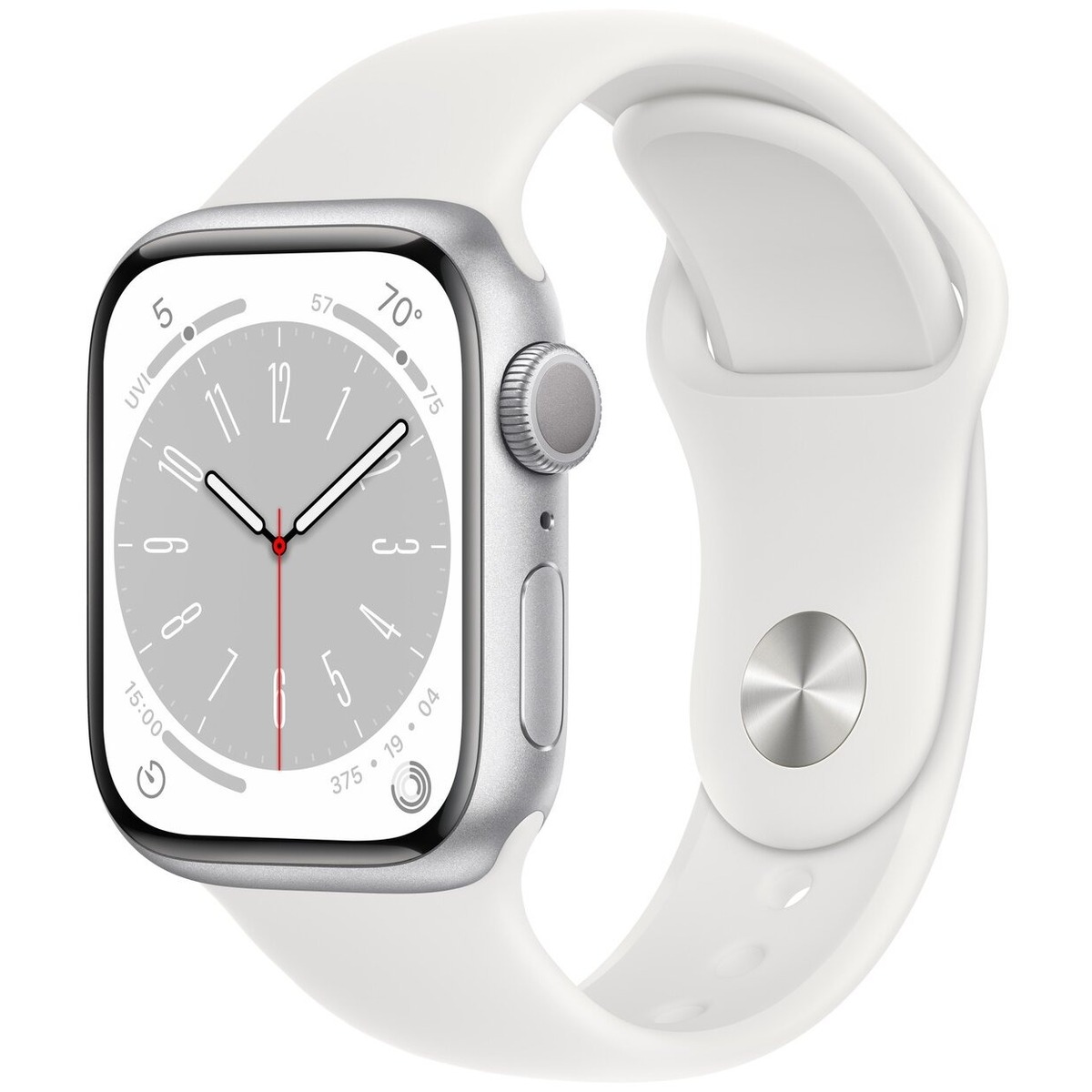 Умные часы Apple Watch Series 8 41mm Cellular Aluminum Case with Sport Band (Цвет: Silver/White)