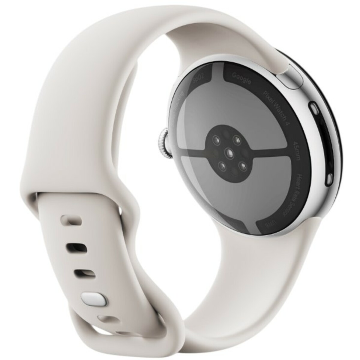 Умные часы Google Pixel Watch 4 45mm (Цвет: Polished Silver / Porcelain)