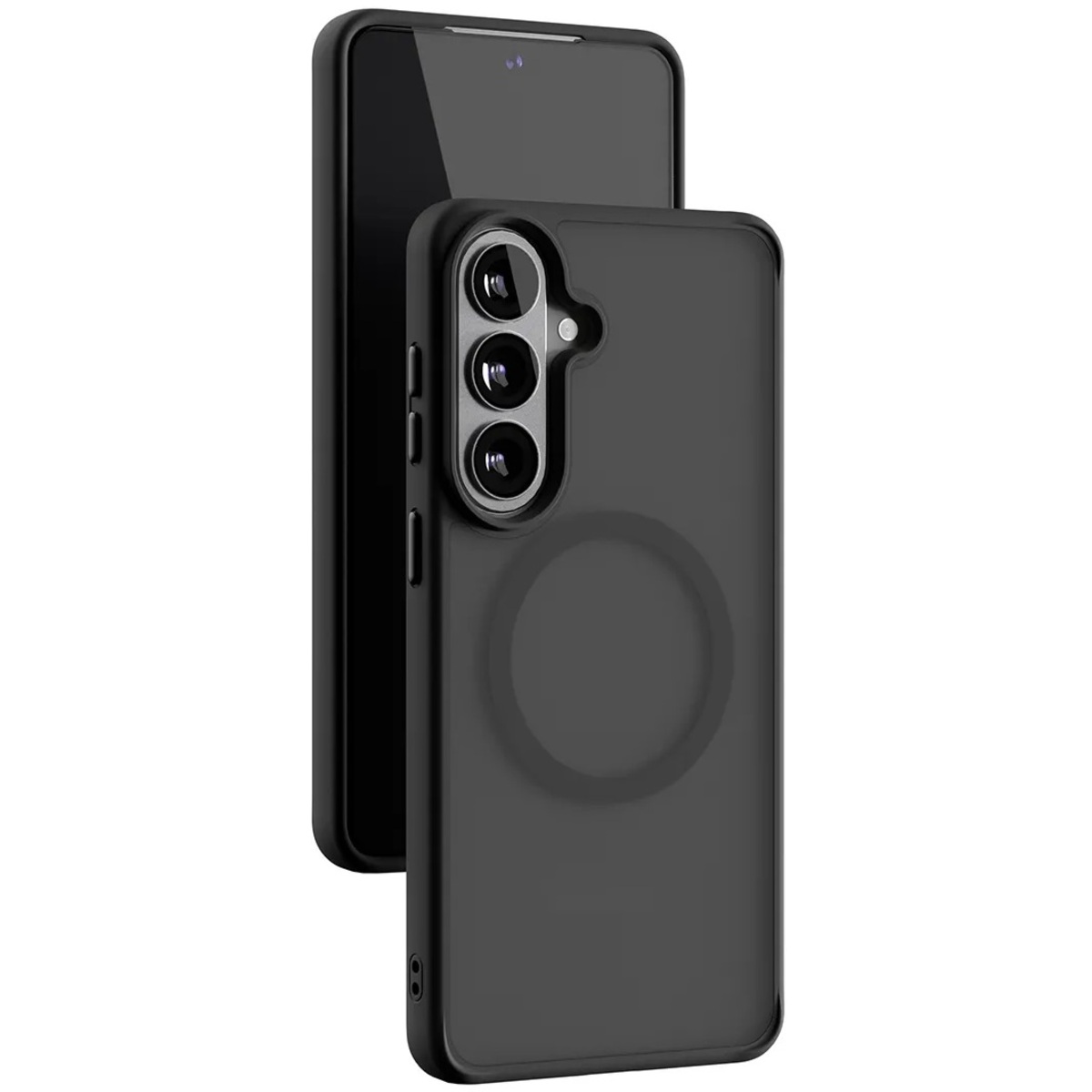 Чехол-накладка VLP Lite Bloom Case with MagSafe для смартфона Samsung S26 Plus, черный