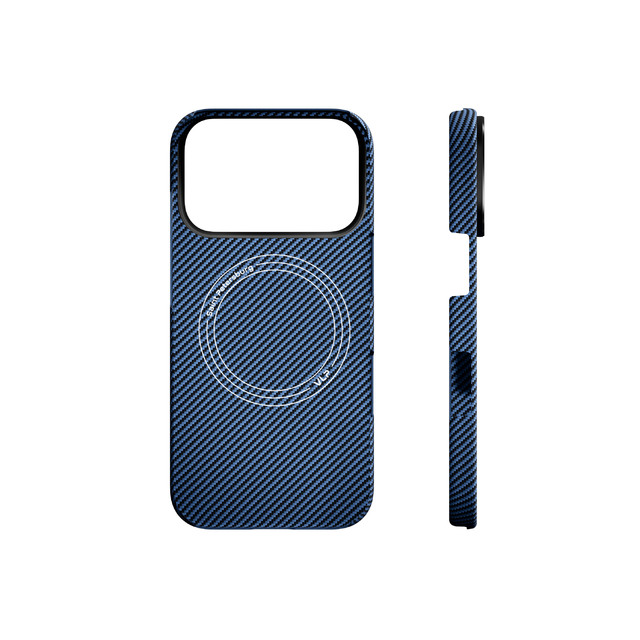 Чехол-накладка VLP Kevlar Case with MagSafe для смартфона Apple iPhone 18 Pro Max, синий