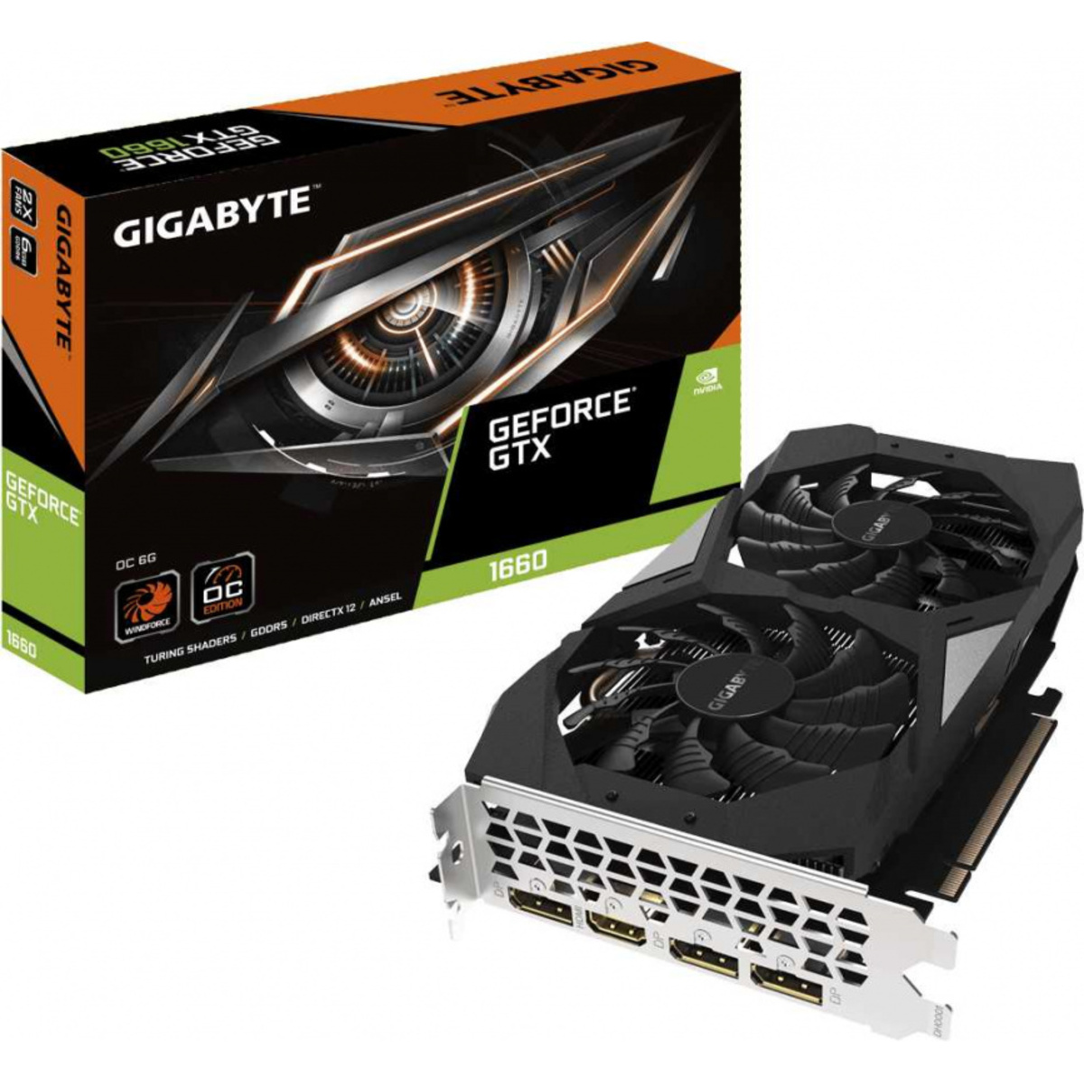 Видеокарта GIGABYTE GeForce GTX 1660 OC 6G (GV-N1660OC-6GD)