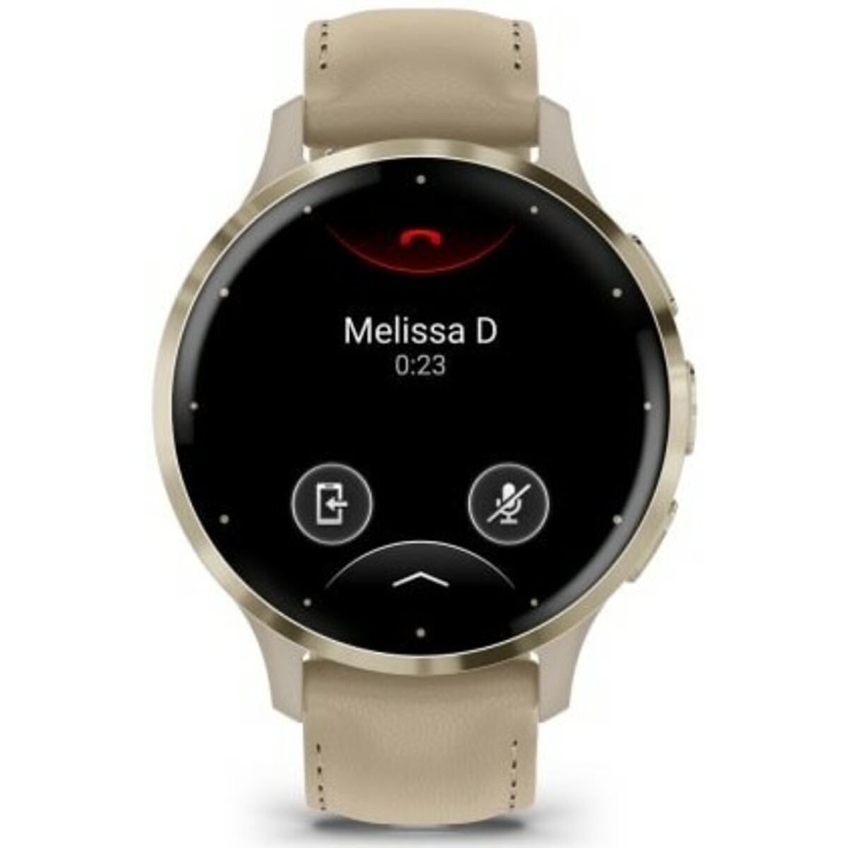 Умные часы Garmin Venu 3S + Leather Band (Цвет: Soft Gold / Grey)
