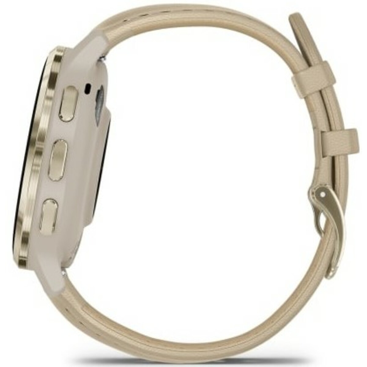 Умные часы Garmin Venu 3S + Leather Band (Цвет: Soft Gold / Grey)