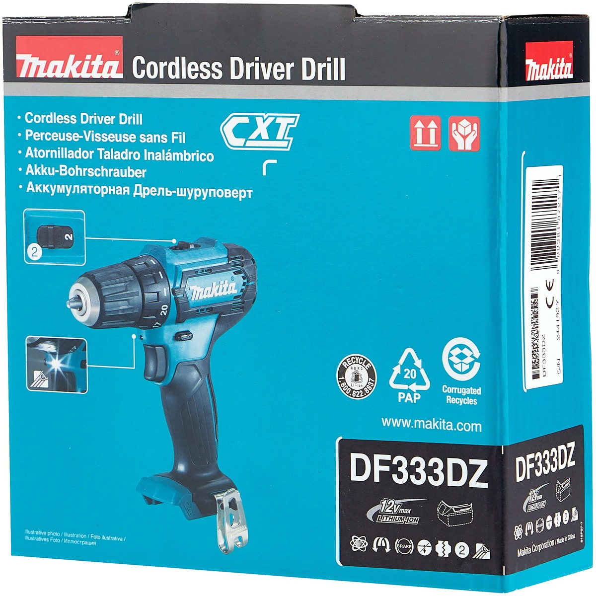 Дрель-шуруповерт Makita DF333DZ (Цвет: Blue)