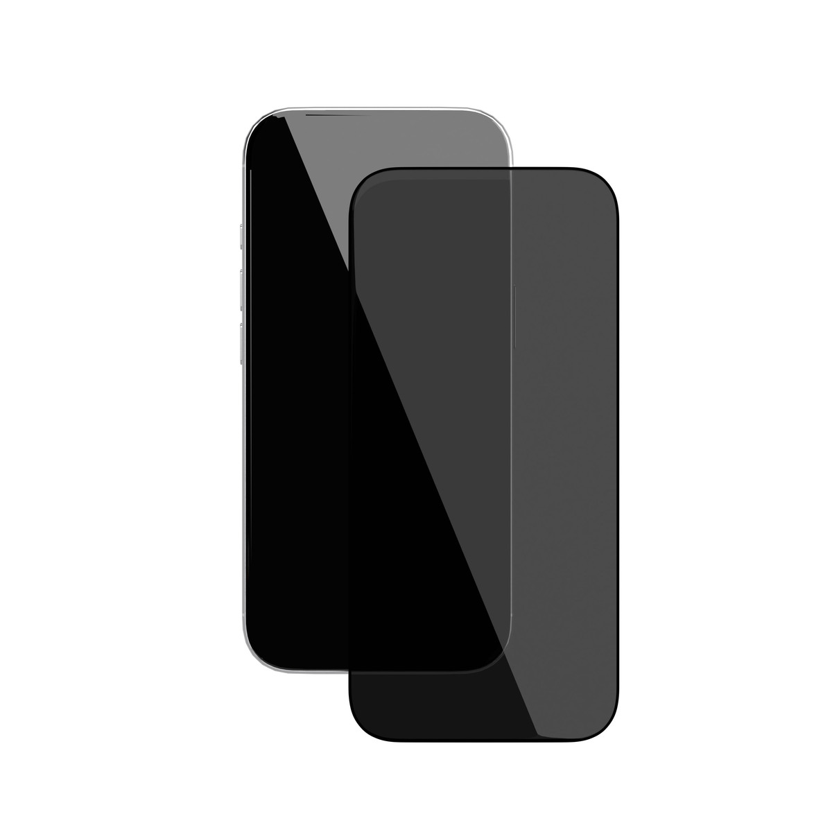 Стекло защитное 2.5D VLP Privacy Glass для iPhone 17/17 Pro/16 Pro, с черной рамкой