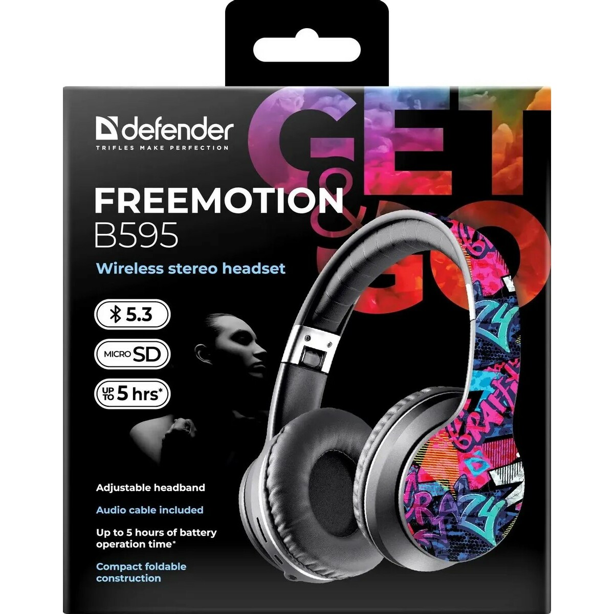 Наушники Defender FreeMotion B595 (Цвет: Black/Graffiti)