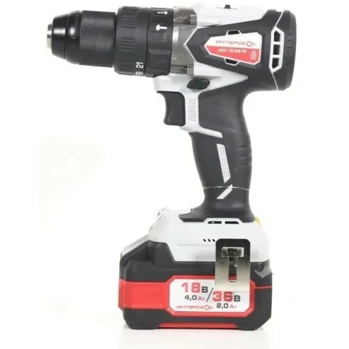 Дрель-шуруповерт Интерскол ДАУ-13 / 36В (Цвет: Gray / Black)
