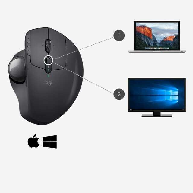 Беспроводная мышь Logitech Trackball MX ERGO (Цвет: Graphite)